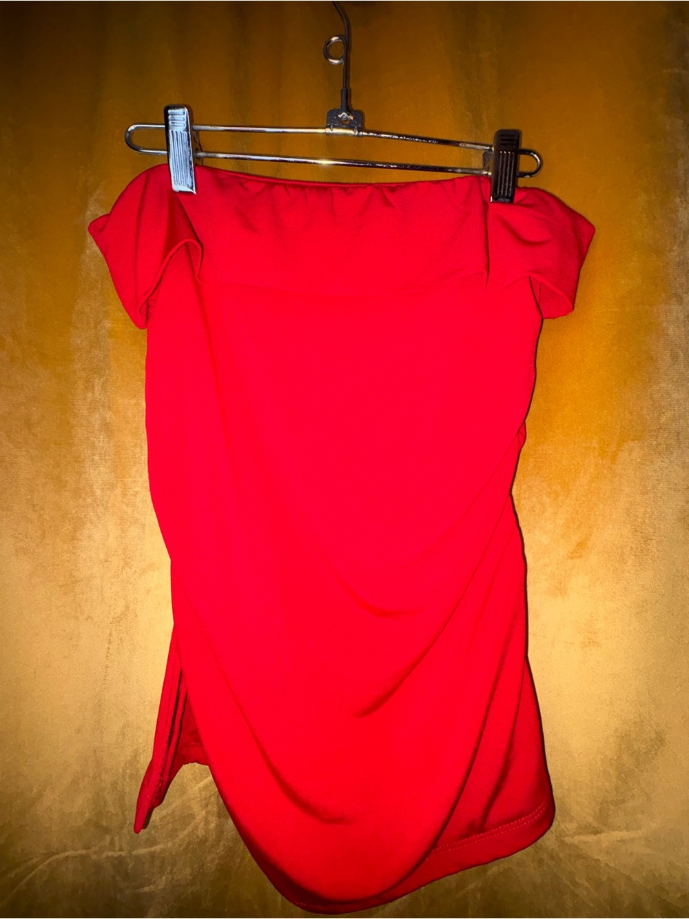 Red Off-the-Shoulder Bodycon shirt